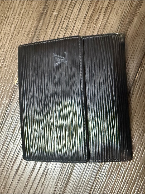 Louis Vuitton Handbags - Louis Vuitton Black Textured Leather Bifold Wallet-COA included